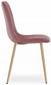Rózsaszín bársony szék LAVA