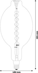 Avide LED Jumbo Filament Ponte 180x385mm Amber 8W E27 2400K Fényerőszabályzós