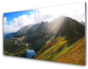 Akrilkép Mountain Meadow Landscape 100x50 cm 2 fogas