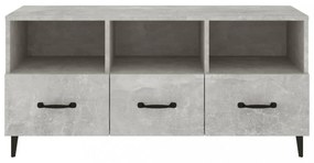 betonszürke szerelt fa TV-szekrény 102 x 35 x 50 cm