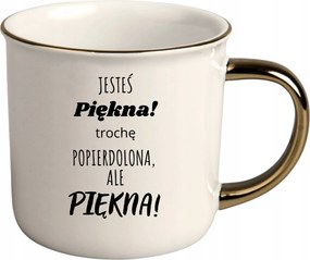 Bögre Fehér Arany Rant Ajándék Vicces Nőnap Gyönyörű Vagy