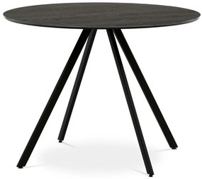 Kerek étkezőasztal 100x100cm, laminált, szürke tölgy, HT-R5010 GREY