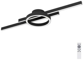 Eglo 900953-LED RGBW Dimmelhető mennyezeti lámpa AMANDOLO 23,5W/230V fekete + távirányító