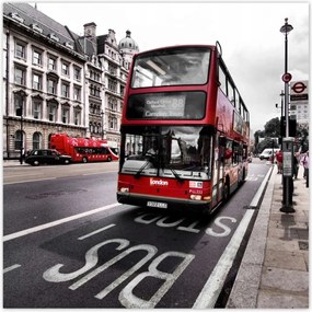 Poszterek 70x70 Érdekes londoni busz