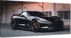 Vászonkép 115x55 Fekete sportautó