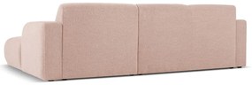 Rózsaszín buklé sarokkanapé (jobb oldali) Molino – Micadoni Home