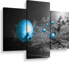 Sötétkék gömbök képe (90x60 cm)