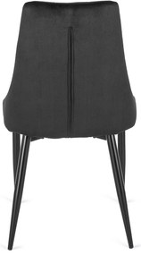 Fekete Bársony Étkezőszék CORK