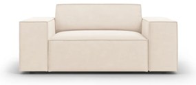 Bézs bársony fotel Jodie – Micadoni Home
