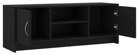 fekete szerelt fa TV-szekrény 102x30x37,5 cm