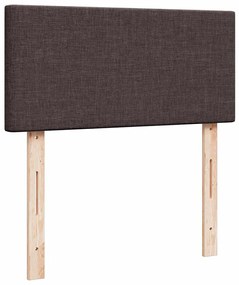 Ottomán ágy matraccal sötétbarna 90x200 cm szövet