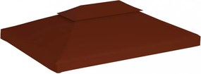 terrakotta kétszintes pavilon tetőponyva 310 g/m² 4 x 3 m