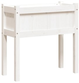 fehér tömör fenyő kerti virágláda 70 x 31 x 70 cm