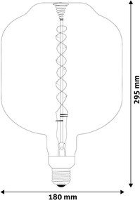 Avide LED Jumbo Filament Ross 180x295mm Amber 8W E27 2400K Fényerőszabályzós