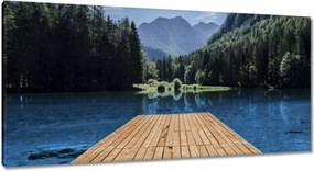 Festmények 115x55 Fa híd a hegyekben