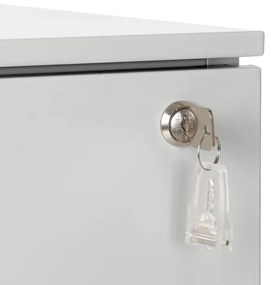 Fém konténer 40 x 50 x 61 cm - 3 fiók, szürke - ral 7035