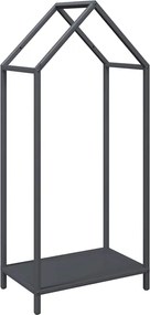 vidaXL antracitszürke hidegen hengerelt acél tűzifatároló 40x25x90 cm