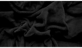 SOFT fekete mikroplüss lepedő 180x200 cm