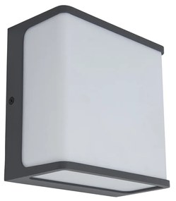 LUTEC Doblo fali lámpa, szürke, 22W, beépített LED, 1600 lm, LUTEC-5105003125