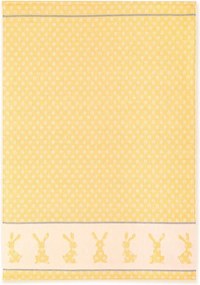 Konyhai törlőkendő Szürke 50x70 sárga pamut edényekhez