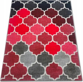 Szőnyeg 160x230 Piros Fríz Modern Hálószoba Nappali Divatos