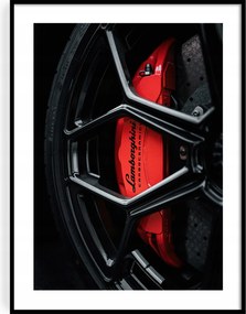 Poszter 30x40 Lamborghini Felni Kerék Fék Autó Sport Ikonikus Autó