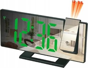 Óra Ébresztőóra Elektronikus Led Projektor Hőmérséklet Zöld Szín