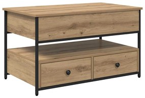 vidaXL Dohányzóasztal fiókkal Artisan tölgy 85 x 50 x 50 cm Faanyag