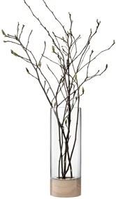 LSA International LSA Lotta ĂŒvegvĂĄza / gyertyatartĂł kĆrissel, ĂĄttetszĆ ĂŒveg, 62cm, kĂ©zzel kĂ©szĂtett