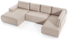 Sarokkanapé Fatime new (U) (bézs szürke + fekete). 1099232