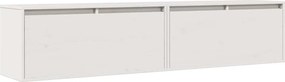 vidaXL 2 db fehér tömör fenyőfa faliszekrény 80 x 30 x 35 cm
