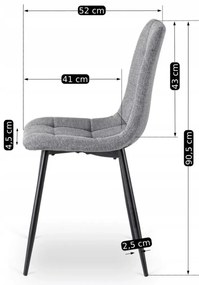 Szürke Szövet Étkezőszék. PERU 2
