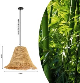 Immax 08273L - Csillár zsinóron NATURALEZA 1xE27/40W/230V átm. 45 cm rattan