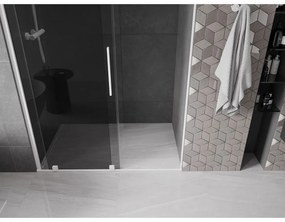 Mexen Velar, tolózuhanyajtó nyitáshoz 150 cm, 8mm szürke üveg, fehér matt, 871-150-000-41-20