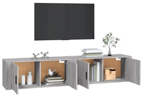 2 db szürke sonoma falra szerelhető TV-szekrény 100x34,5x40 cm