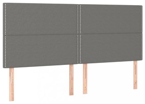 4 db sötétszürke szövet fejtámla 100x5x78/88 cm