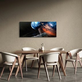 Egy bolygó képe az űrben (120x50 cm)
