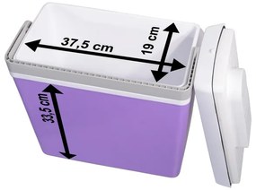 Hordozható autós hűtődoboz 23 l 55W/12V/230V lila/fehér
