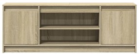 sonoma tölgy színű szerelt fa LED-es TV-szekrény 139,5x34x50 cm