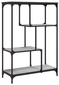szürke sonoma szerelt fa és acél könyvespolc 81x36x115 cm
