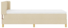 Boxspring Ágy Matrac Kosár Krém 90 x 200 cm, Szövet.