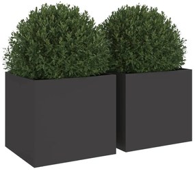 2 db fekete acél növénytartó 32 x 30 x 29 cm