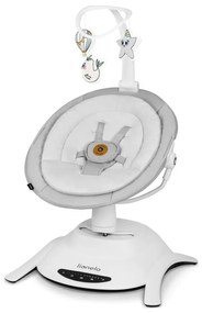 Lionelo - BELLA bébi ringató Grey Concrete, dallammal + távirányító