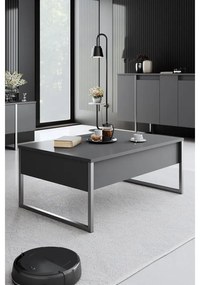 Dohányzóasztal Luxe - Anthracite, Silver