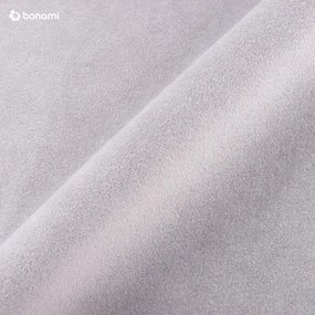 Santo világosszürke kinyitható bársony sarokkanapé, bal oldali - Milo Casa