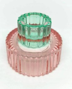 Üveg gyertyatartó 2 az 1-ben