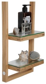 Zone tölgyfa falipolc, magasság 81 cm - Wireworks