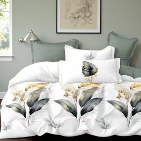 Krepp ágynemű Homa CEREA WHITE 3 részes 140x200 cm