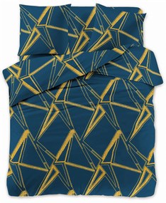 TUDONS mikroszálas ágyneműgarnitúra, kék + Jersey lepedő 90x200cm