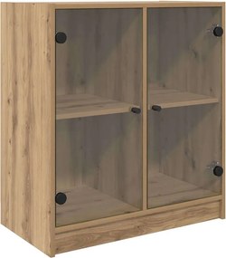 vidaXL Oldalsó szekrény Artisan tölgy 68 x 37 x 75,5 cm Faanyag